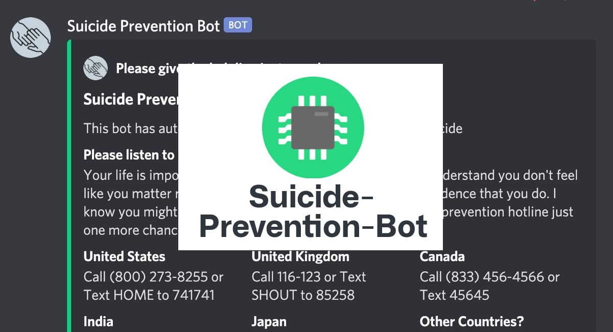 Suicide Prevention Bot Alternatives
