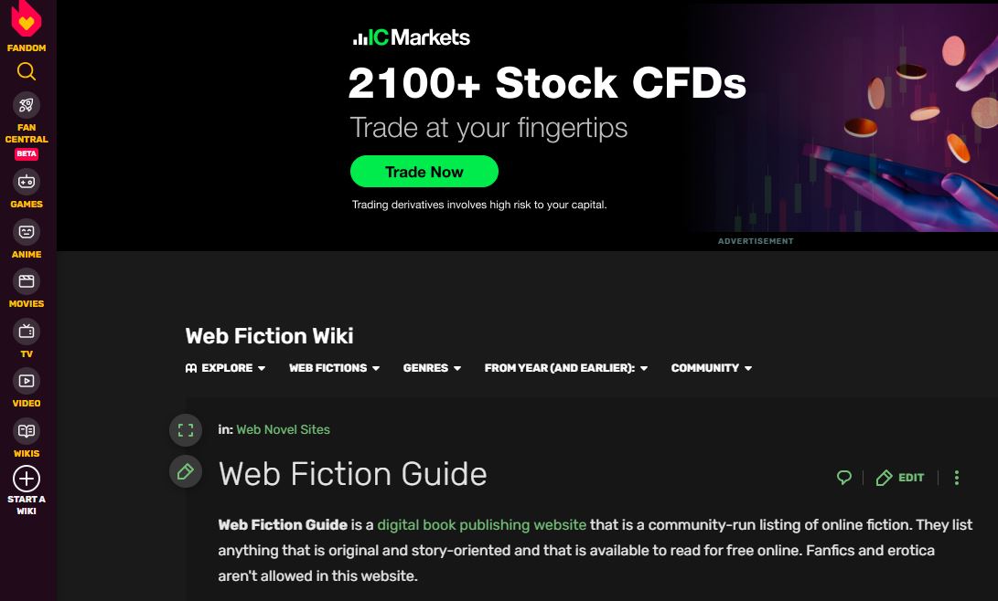 Web Fiction Guide Alternatives