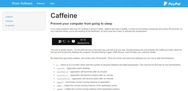 Caffine for Windows Alternatives