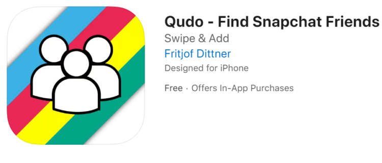 Qudo - Find Snapchat Friends Alternatives