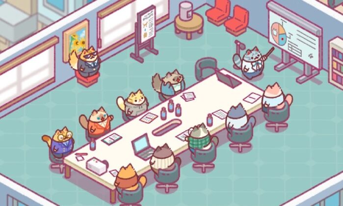 Office Cat Idle Tycoon Game