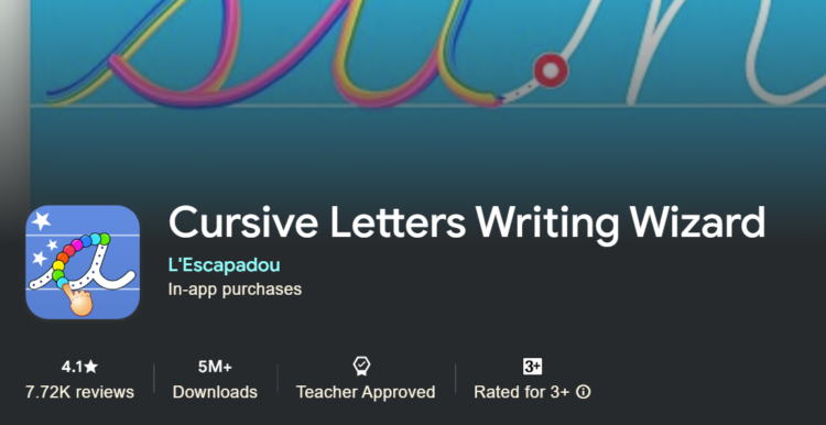 Cursive Letters Writing Wizard